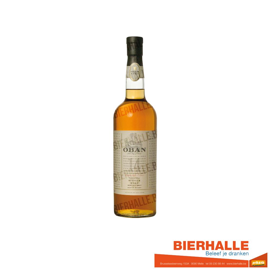 WHISKY OBAN 14 YEARS SINGLE MALT 43% 70CL