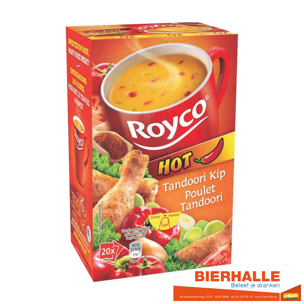 ROYCO MINUTE SOUP TANDOORI KIP 20 STUKS