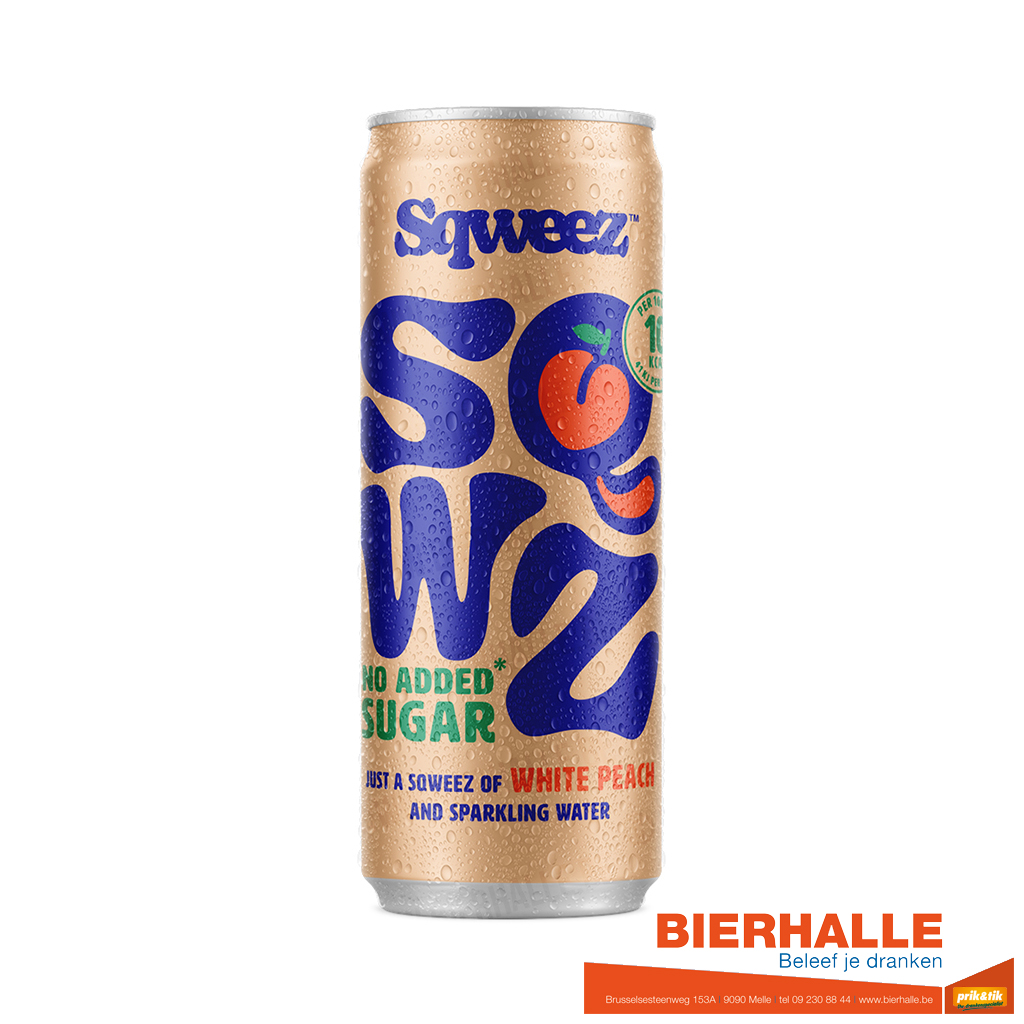 SQWEEZ WHITE PEACH BIO 25CL BLIK