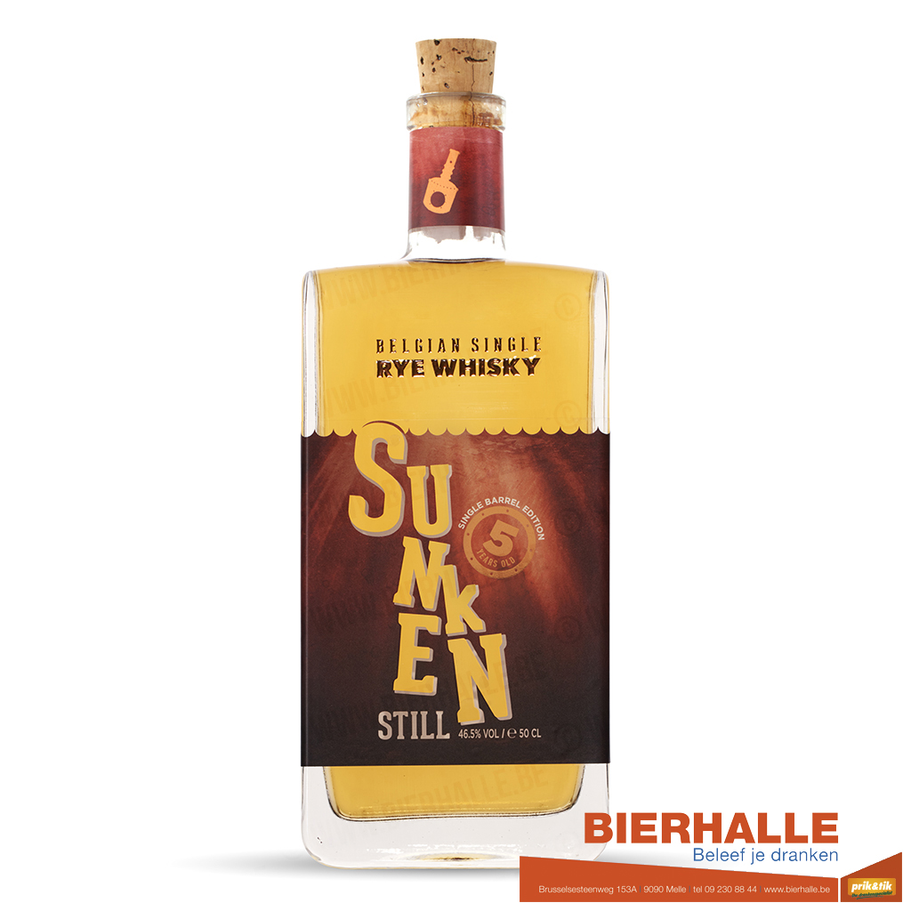 WHISKY SUNKEN STILL 5 YEARS OLD 50CL 46,5% BELGISC