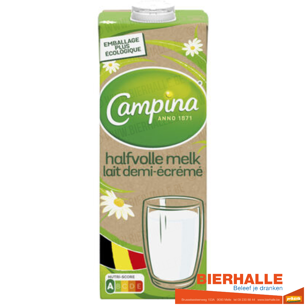 MELK CAMPINA HALFVOL 1L *BRIK