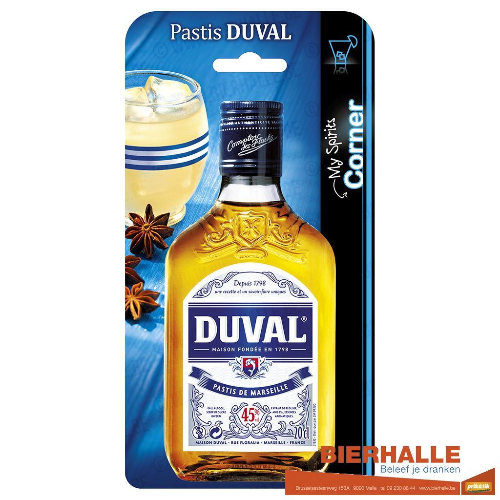 FLASK PASTIS DUVAL 20CL 45%