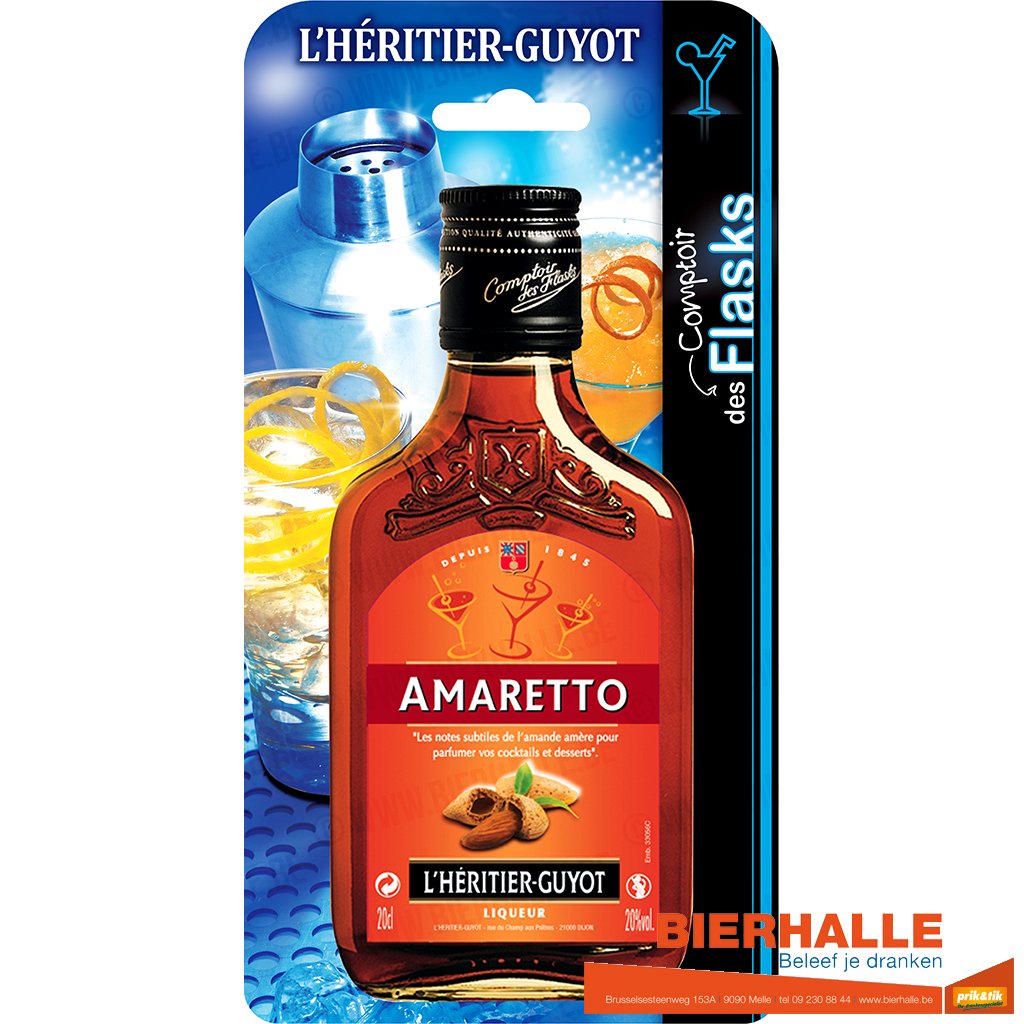 FLASK AMARETTO 20CL 18%