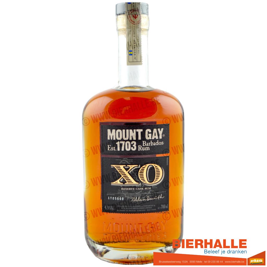 RUM MOUNT GAY XO 70CL 43% *RESERVE CASK RUM