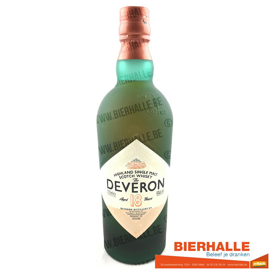 WHISKY THE DEVERON 18 YEARS 70CL  40%