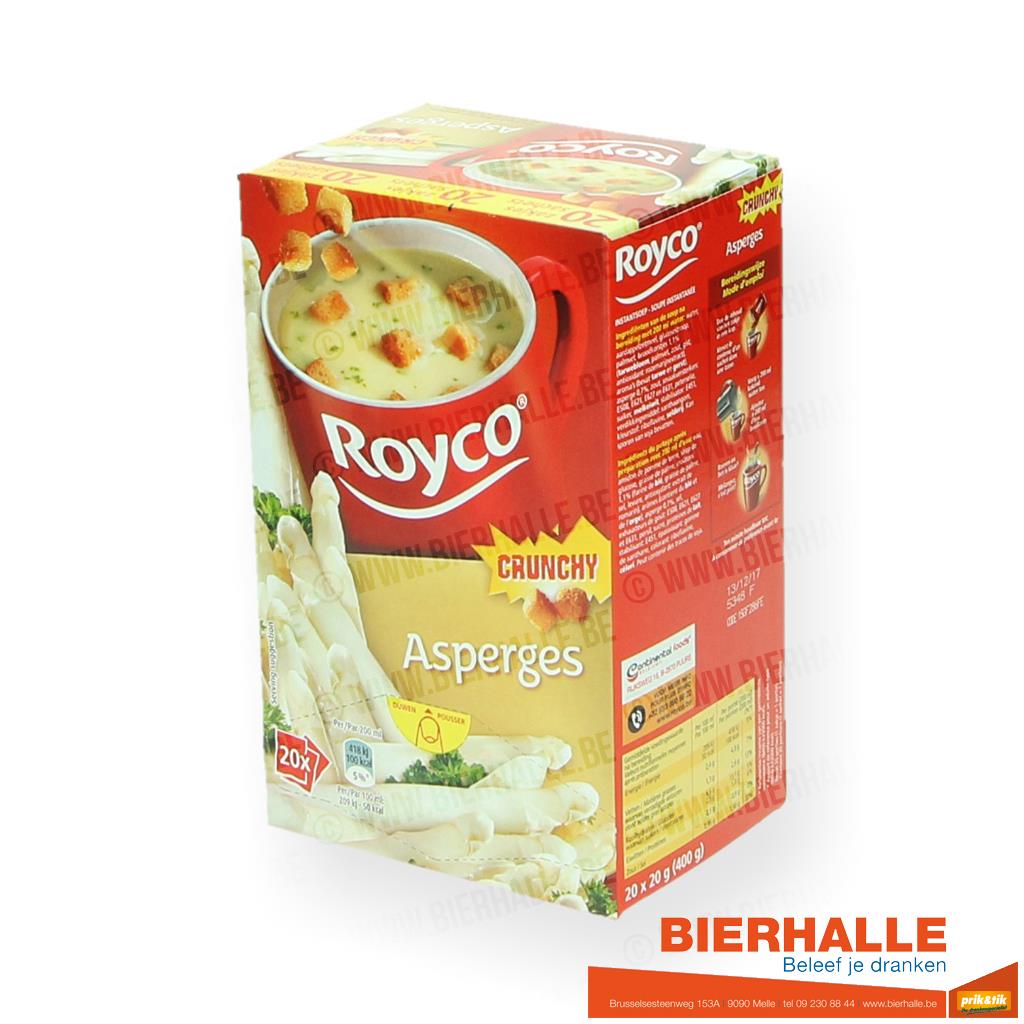 ROYCO MINUTE SOUP ASPERGE + KORST 20 STUKS 