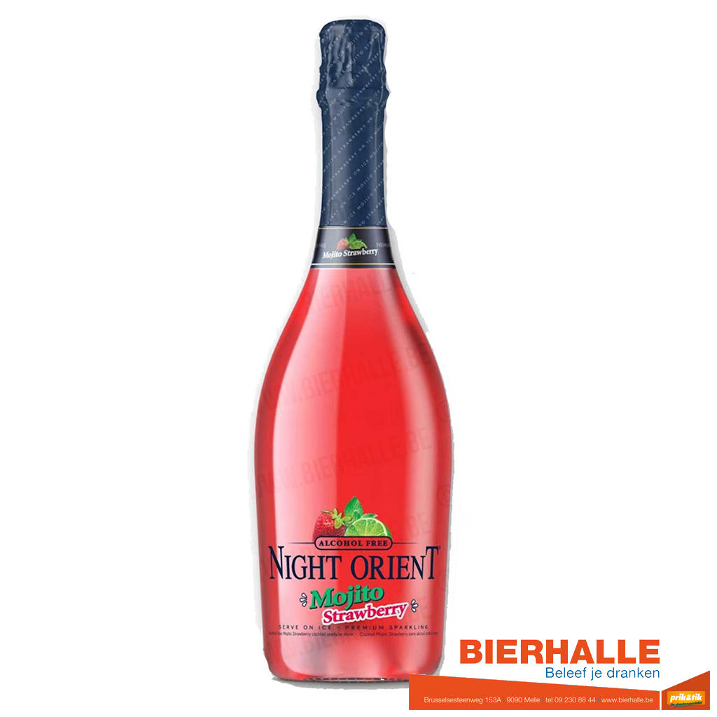 NIGHT ORIENT MOJITO STRAWBERRY 75CL *ALCOHOLVRIJ