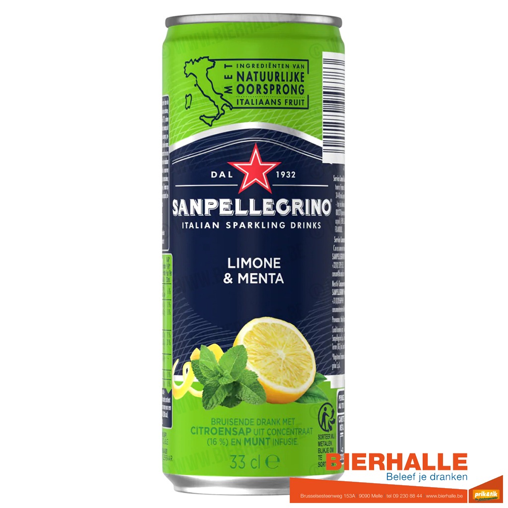 SAN PELLEGRINO LIMONE E MENTA 33CL BLIK