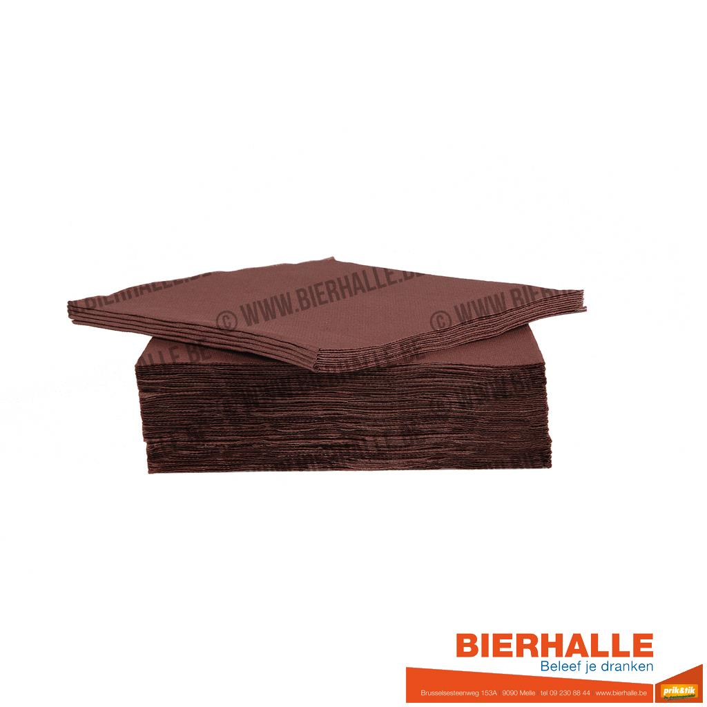 SERVIETTEN COSY&TRENDY CHOCOLAT 38X38CM  40 STUKS