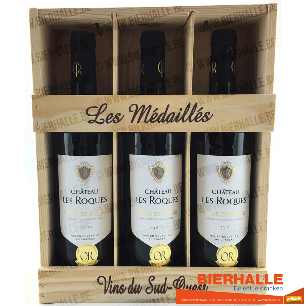 KIST CH LES ROQUES 3X75CL COTES DE DURAS *2020