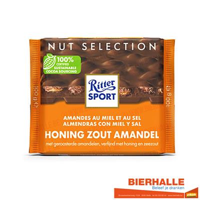 RITTER SPORT HONING ZOUT AMANDEL 100GR