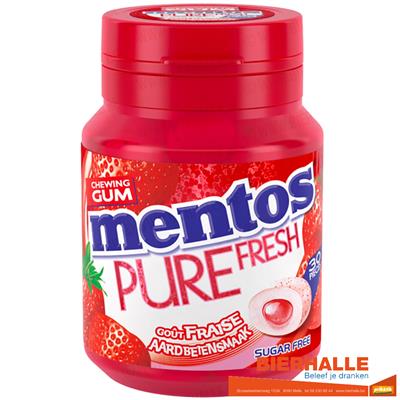 MENTOS GUM BOT.PURE FRESH*60GR AARDBEI *1676303*