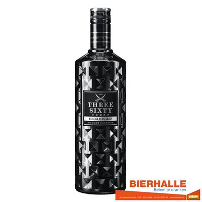 VODKA THREE SIXTY BLACK 70CL *42%