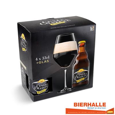 KASTEELBIER CUVEE CHATEAU 4x33CL+GLAS