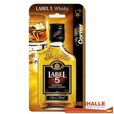 FLASK WHISKY LABEL 5 40% 20CL