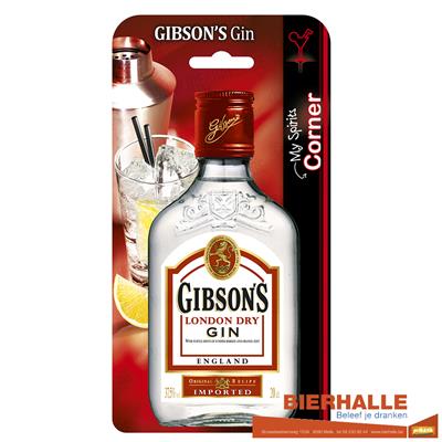 FLASK GIN GIBSON'S 20CL 37.5%