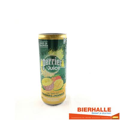 PERRIER & JUICE ANANAS-MANGO 25CL *BLIK