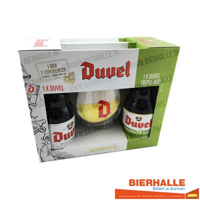 DUVEL 33X2+GLAS  *GIFT *1x33CL+1xHOP 33CL *DEGUST