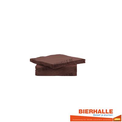 SERVIETTEN COSY&TRENDY CHOCOLAT 25X25CM  40 STUKS